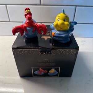NWT Disney The Little Mermaid Flounder & Sebastian Salt & Pepper Shaker Set